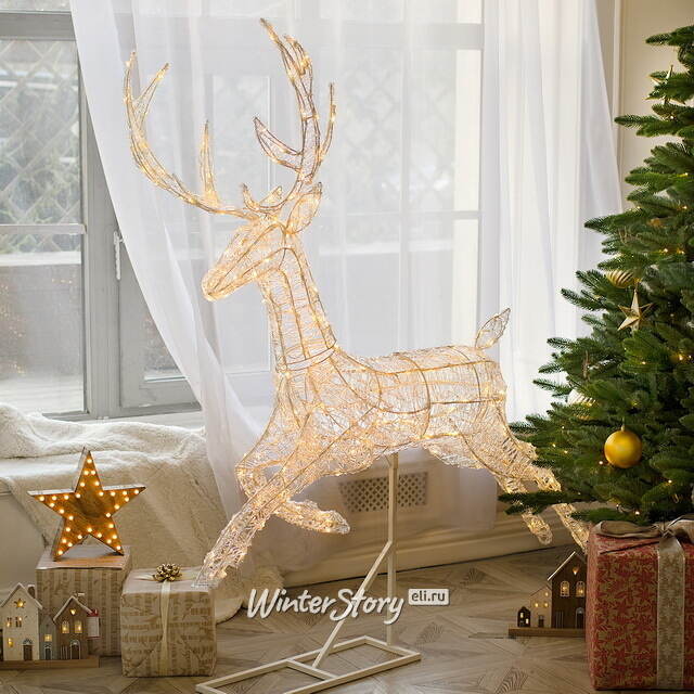 Светодиодный олень Зефир 155 см, 300 теплых белых LED ламп, IP44 Winter Deco