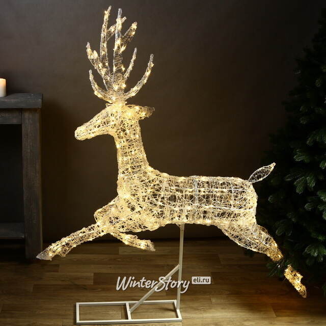 Светодиодный олень Зефир 155 см, 300 теплых белых LED ламп, IP44 Winter Deco
