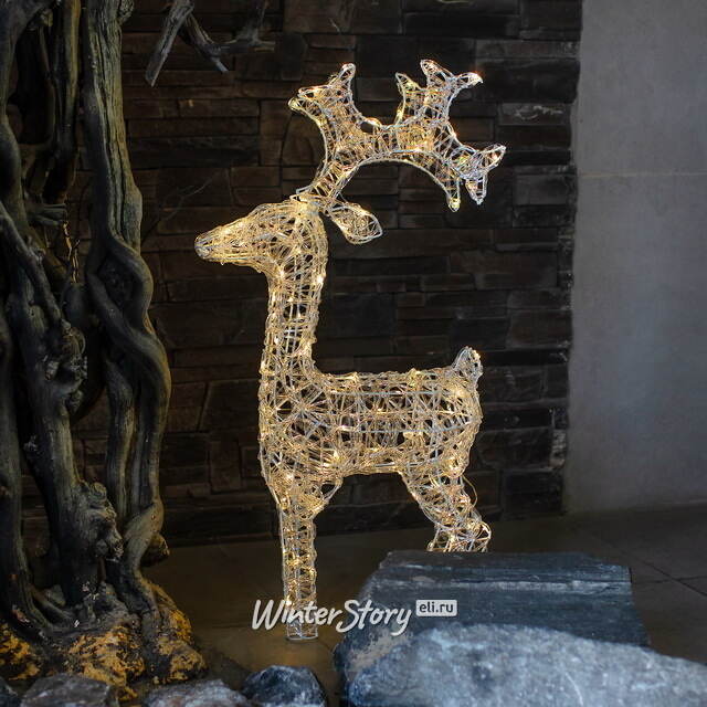 Светодиодный Олень Уитли 78 см, 120 теплых белых LED, IP44 Winter Deco