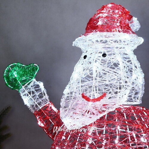 Светодиодный Санта Клаус - Сказочный Оптимист 75 см, 70 холодных белых LED ламп, IP44 Winter Deco