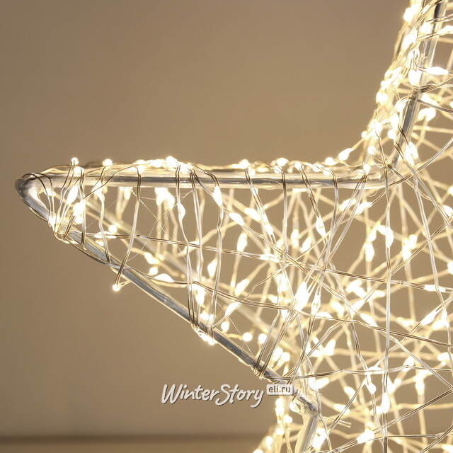 Cветодиодная звезда Торквато 30*8 см, 600 теплых белых микро LED ламп, IP44 Winter Deco