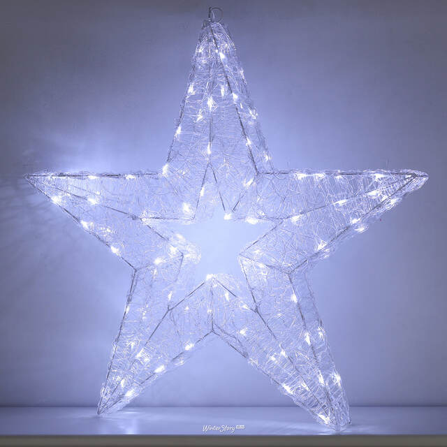 Cветодиодная звезда Селестия 90*10 см, 100 холодных белых LED ламп, IP44 Winter Deco