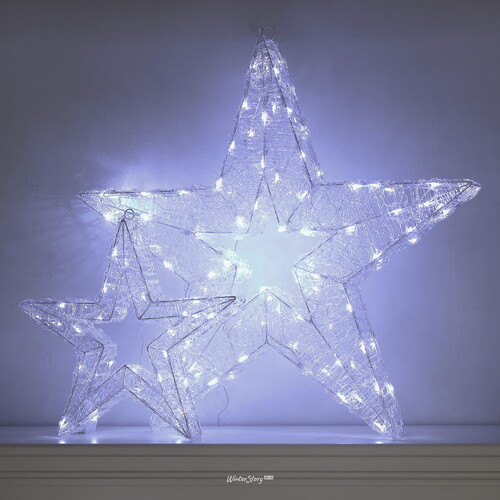 Cветодиодная звезда Селестия 90 см, 100 холодных белых LED ламп, IP44 Winter Deco