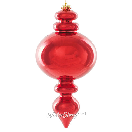 Елочная игрушка Сосулька Allegro 30 см красная, подвеска Winter Deco