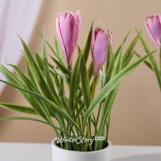 Искусственный цветок в горшке Стейнс: Крокус 21 см Koopman