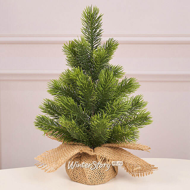 Настольная елка в мешочке Toronto 30 см, ЛИТАЯ 100% Nordic Collection