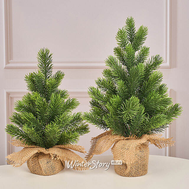 Настольная елка в мешочке Toronto 30 см, ЛИТАЯ 100% Nordic Collection