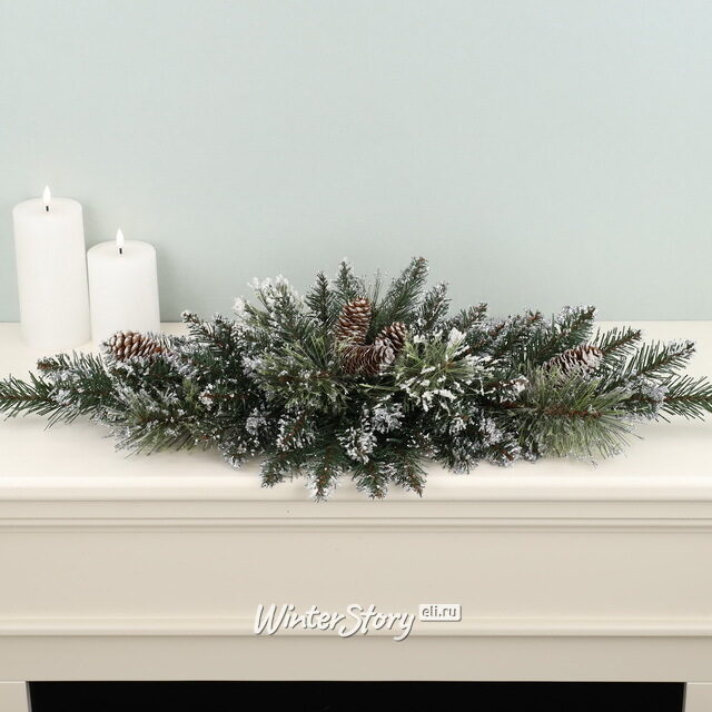 Хвойная композиция Bristle 76 см с шишками, ЛЕСКА + ПВХ National Tree Company