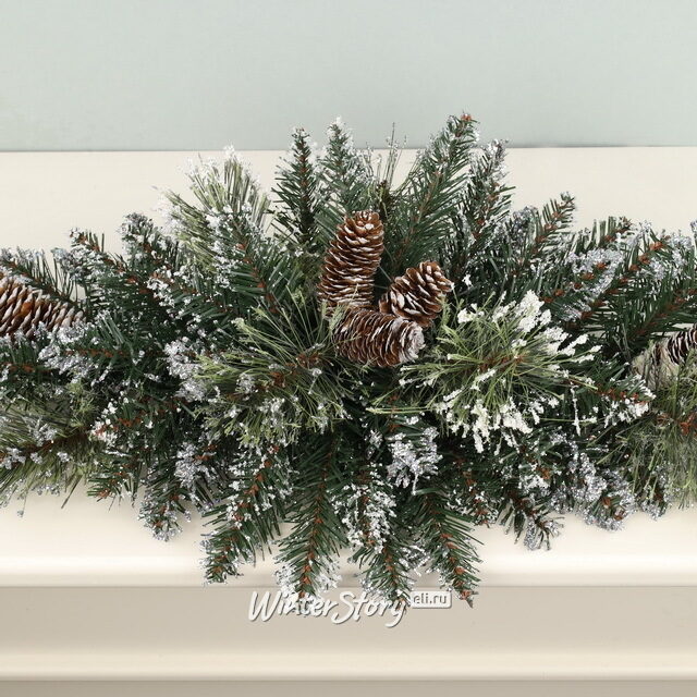 Хвойная композиция Bristle 76 см с шишками, ЛЕСКА + ПВХ National Tree Company