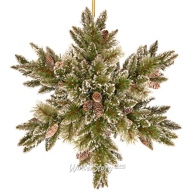 Украшение на потолок Снежинка Bristle 81 см, ЛЕСКА + ПВХ National Tree Company