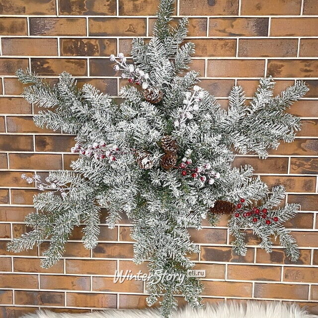 Хвойная снежинка Данхил Снежная Сказка 81 см, ПВХ National Tree Company