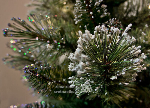 Искусственная сосна Royal Pine с льдинками и заснеженными шишками 152 cм, ЛЕСКА + ПВХ National Tree Company