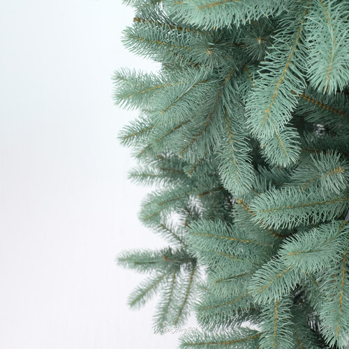 Искусственная голубая ель Дуглас компактная 274 см, ЛИТАЯ + ПВХ, ветки шарнирные National Tree Company
