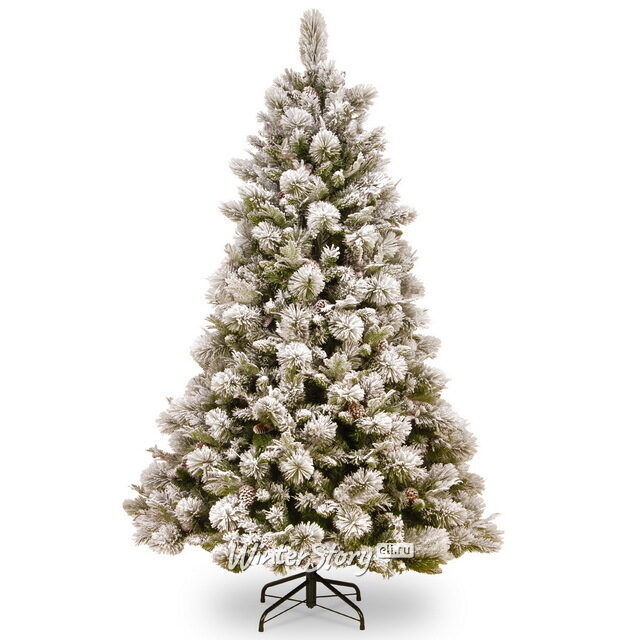 Искусственная сосна Бедфорд заснеженная 183 см с шишками, ЛЕСКА + ПВХ National Tree Company (Нейшнл Три Компани)