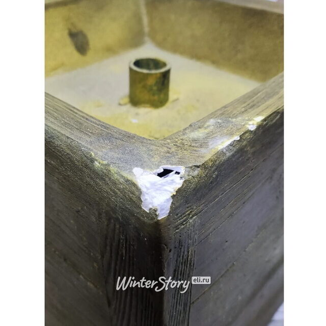 Искусственная елка с гирляндой Норфолк 137 см в деревянном кашпо, 200 теплых белых ламп, ЛИТАЯ + ПВХ уцененный A Perfect Christmas