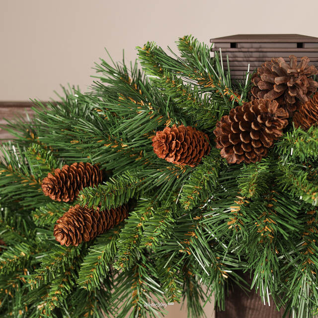Сваг Еловый с шишками 270*36 см, ПВХ National Tree Company