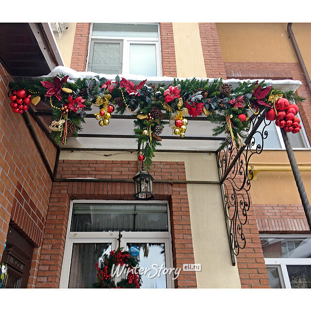 Гирлянда Хвойный ламбрекен Еловый с шишками 183 см, ПВХ National Tree Company