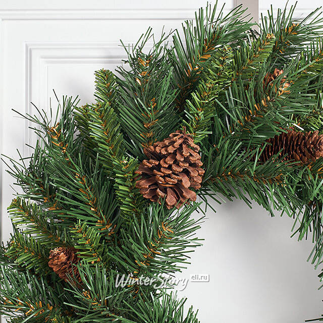 Венок Еловый с шишками 46 см, ПВХ National Tree Company (Нейшнл Три Компани)