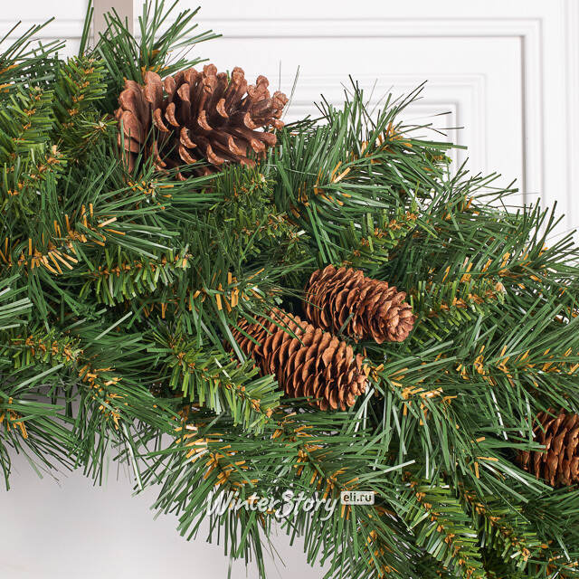 Венок Еловый с шишками 76 см, ПВХ National Tree Company
