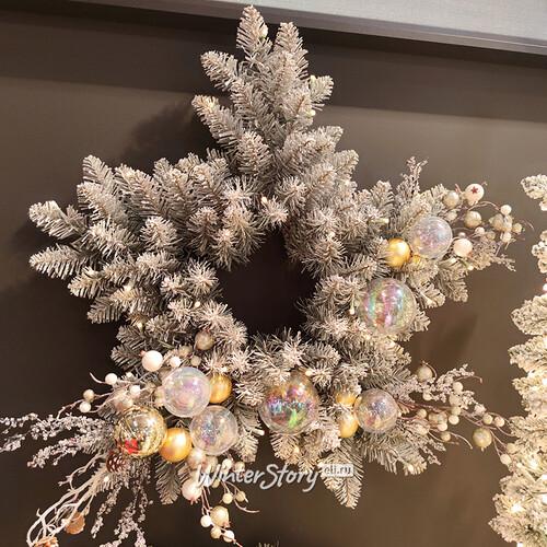 Хвойное украшение с лампочками Christmas Star 66 см, 35 теплых белых ламп, ПВХ A Perfect Christmas