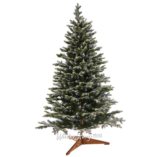 Искусственная елка Lugano Frosted 180 см, ЛИТАЯ + ПВХ, с деревянной подставкой A Perfect Christmas