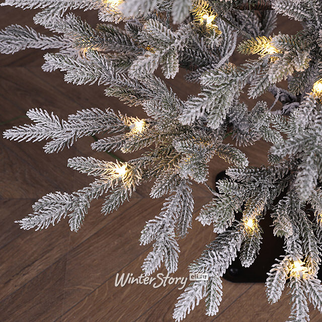 Искусственная елка с гирляндой Jersey заснеженная 180 см, 200 теплых белых LED ламп, ЛИТАЯ 100% A Perfect Christmas