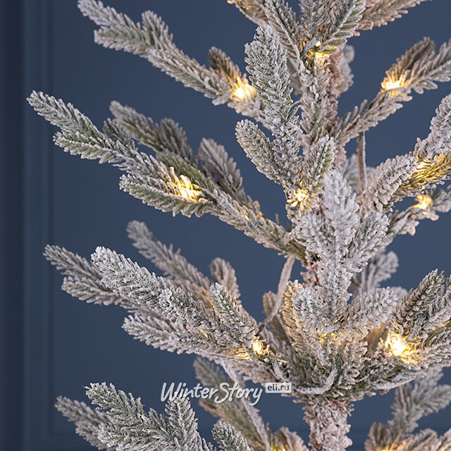 Искусственная елка с гирляндой Jersey заснеженная 180 см, 200 теплых белых LED ламп, ЛИТАЯ 100% A Perfect Christmas