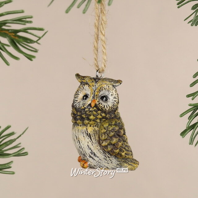 Елочная игрушка Сова Унна 5 см, подвеска Breitner