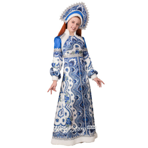 Карнавальный костюм для взрослых Снегурочка Василиса, 44 размер Батик
