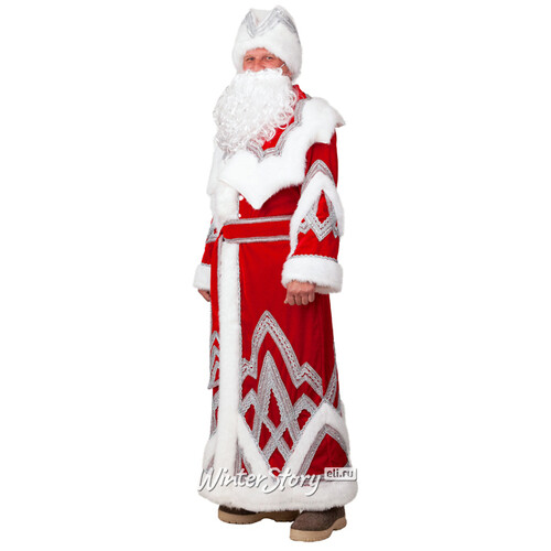 Карнавальный костюм для взрослых Дед Мороз с вышивкой, 54-56 размер Батик