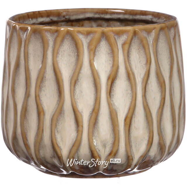 Керамическое кашпо Нуэва 15 см белое Ideas4Seasons