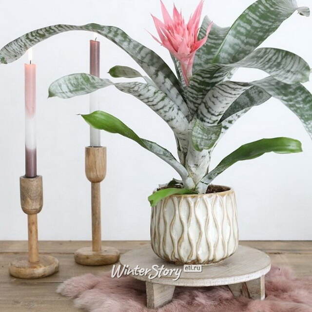 Керамическое кашпо Нуэва 15 см белое Ideas4Seasons