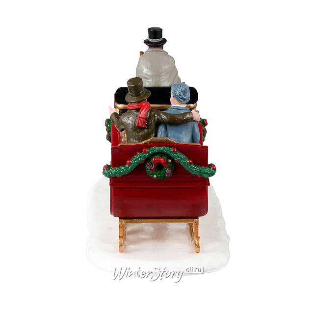 Композиция Мистер и Миссис Хансен катаются на санях 25*11 см Lemax