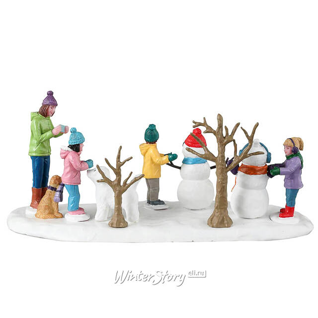 Композиция Детвора лепит снеговиков 17*8 см Lemax