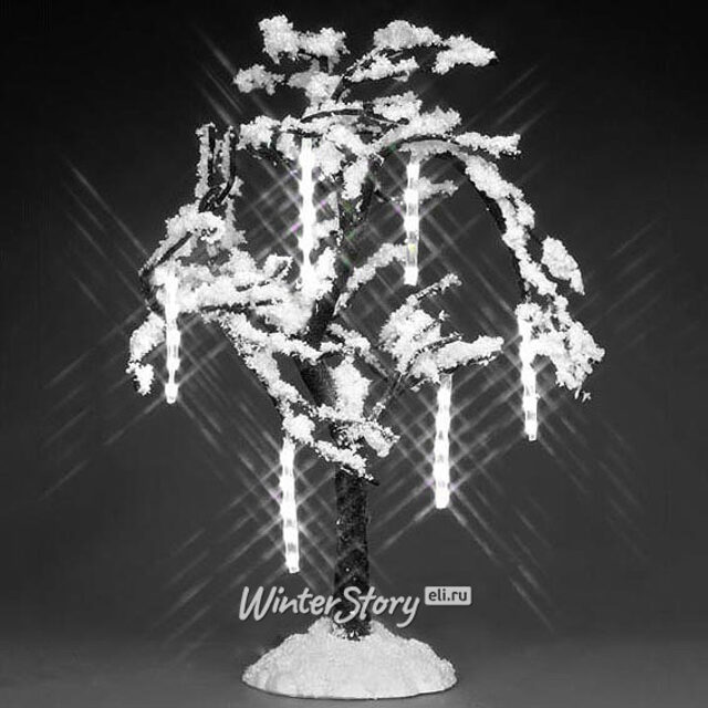 Статуэтка Заснеженное дерево с тающими сосульками, 22 см, подсветка, батарейки Lemax