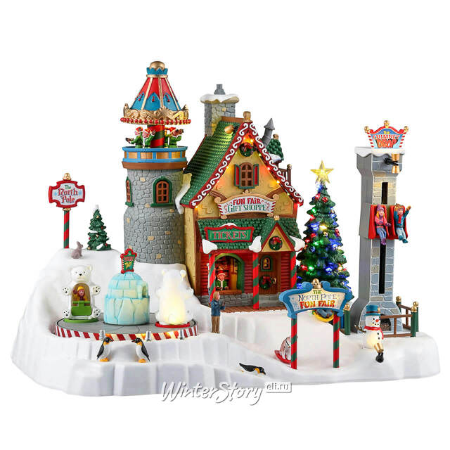 Светящаяся композиция Ярмарка развлечений North Pole 36*28 см, движение, музыка Lemax (Лемакс)