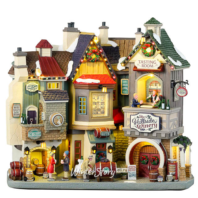 Фасад Винодельня The Hillside Winery 28*26 см, подсветка, на батарейках Lemax