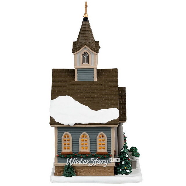 Маленькая городская церковь 23*16 см, подсветка Lemax (Лемакс)