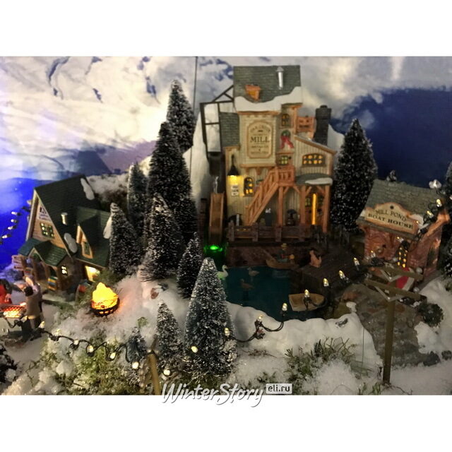 Композиция Мельница у водоема, 29*32*27 см, движение, подсветка Lemax