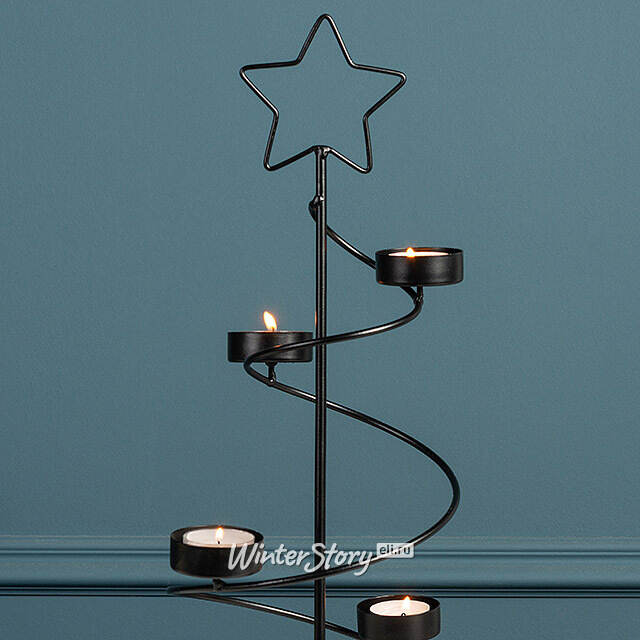 Новогодний подсвечник Елка Stabbu 50 см Kaemingk