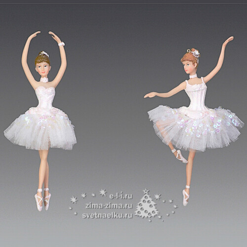 Елочное украшение "Балерина "Белоснежка", 10*18 см, подвеска Holiday Classics