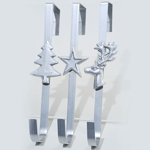 Крючок дверной для рождественских венков 29 см серебро Kaemingk