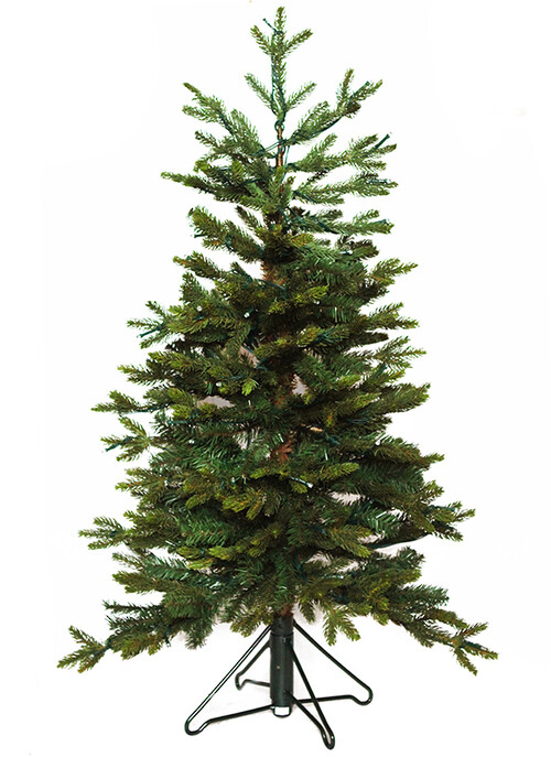 Искусственная елка с лампочками Оконная 90 см, ЛИТАЯ + ПВХ Black Box
