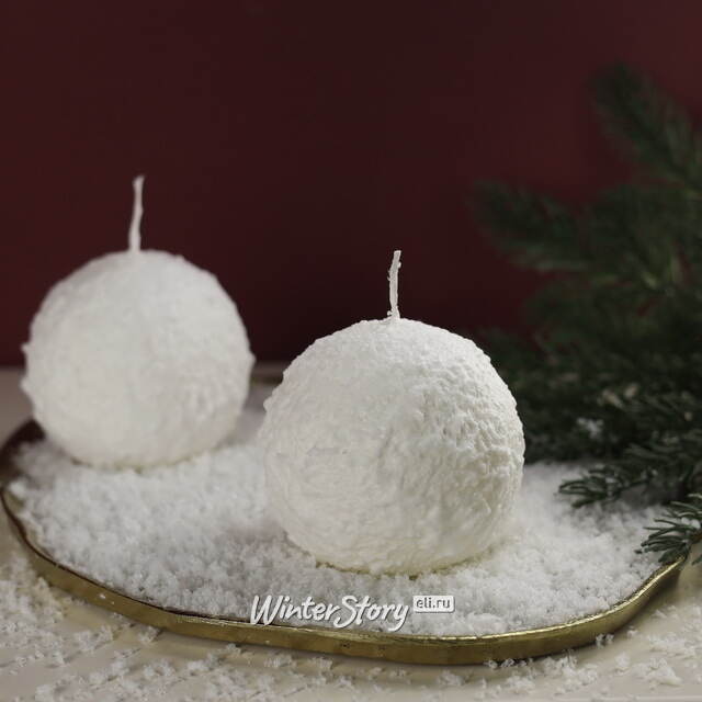 Свеча Снежок 8 см Омский Свечной