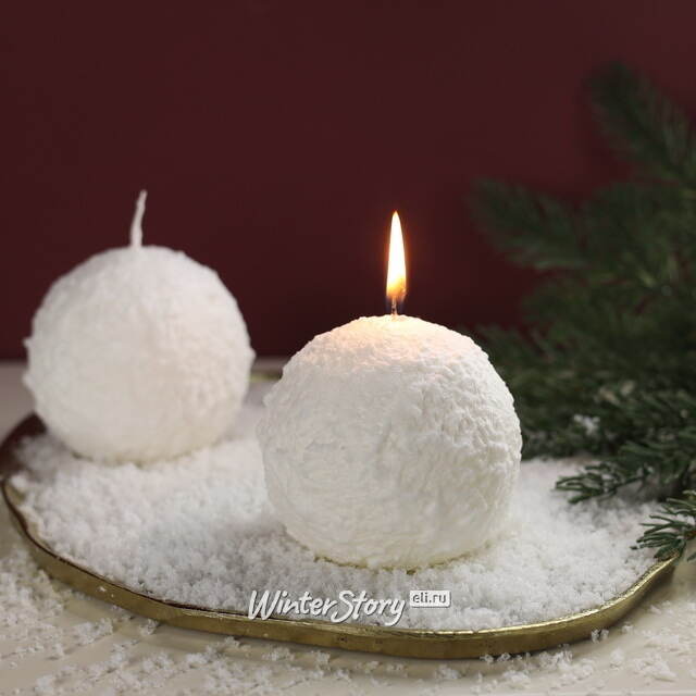 Свеча Снежок 8 см Омский Свечной