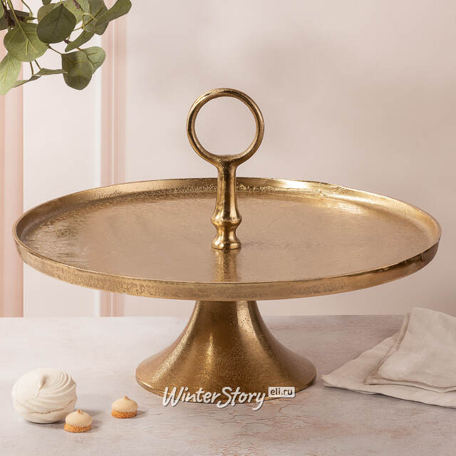 Блюдо для фруктов Медея 43 см золотое Kaemingk