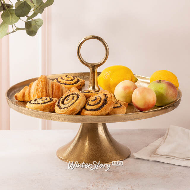 Блюдо для фруктов Медея 43 см золотое Kaemingk