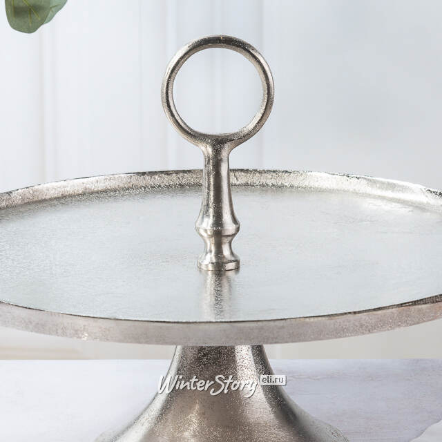 Блюдо для фруктов Медея 43 см серебряное Kaemingk