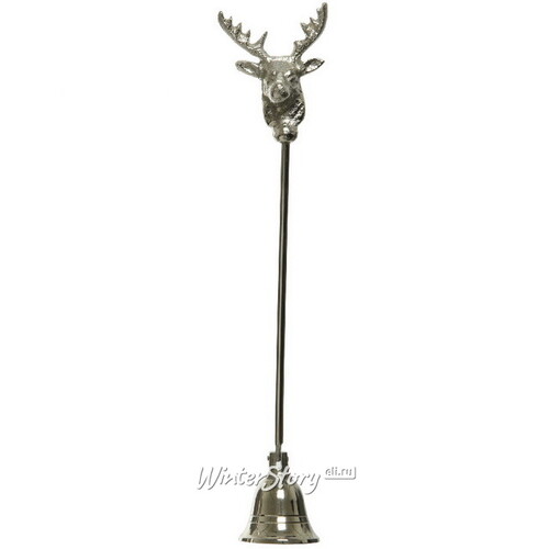 Гаситель для свечи Holque Deer 26 см, серебряный Kaemingk