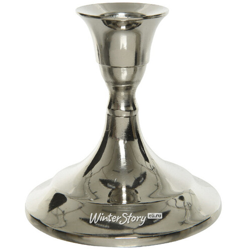 Подсвечник для одной свечи Castel del Monte 9 см, серебряный Kaemingk